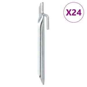 vidaXL Tent Pegs 24 pcs V-shaped 17 cm &Oslash;20 mm Galvanised Steel