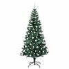vidaXL Artificial Pre-lit Christmas Tree Green 210 cm PVC and Metal