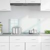 vidaXL Kitchen Backsplash White 90 x 40 cm Tempered Glass