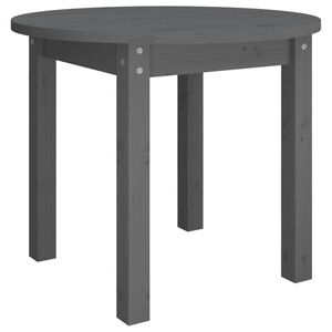vidaXL Coffee Table Grey &Oslash; 55x45 cm Solid Wood Pine