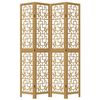 vidaXL Room Divider 4 Panels Brown Solid Wood Paulownia