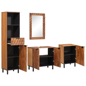 vidaXL Bathroom Sets with Drawer Acacia Brown Winish Solid Mango Wood