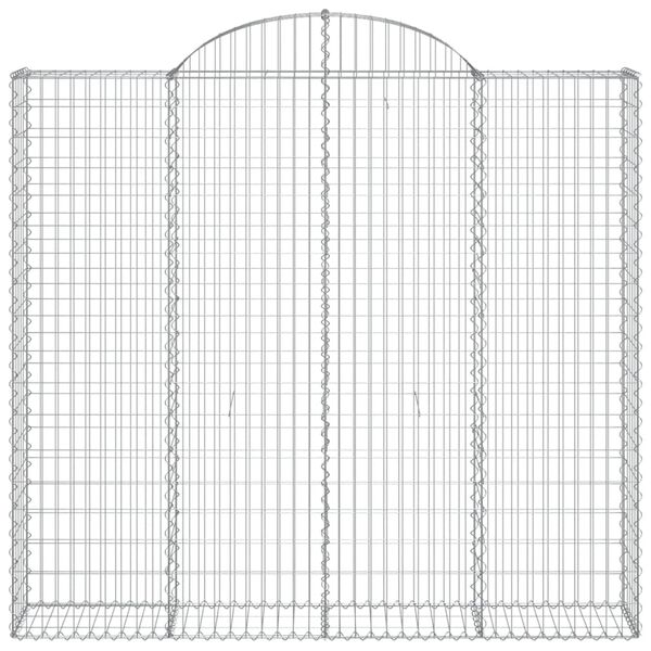 vidaXL Arched Gabion Baskets 6 pcs 200x50x180/200 cm Galvanised Iron