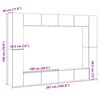 vidaXL Wall Mounted TV cabinets 8 pcs Old Wood Engineered Wood