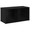 vidaXL TV Cabinet Set 2 pcs Black Oak 37 x 35 x 72 cm Engineered Wood