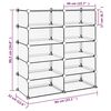 vidaXL Shoe Rack Transparent 84x32x88.5 cm PP