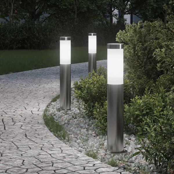 vidaXL Bollard Lights 3pcs 50 cm Stainless Steel IP44