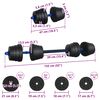 vidaXL 2-in-1 Dumbbell Set Black and Blue 121 x 19.5 x 19.5 cm