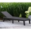 Keter Sunlonger with Cushion Formentera Wooden texture Anthracite