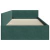vidaXL Corner Bed Frame Dark Green 90 cm x 190 cm Velvet