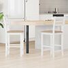 vidaXL Dining Chairs 2 pcs White 40 x 47.5 x 99.5 cm Solid Rubber Wood