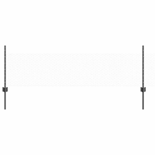 vidaXL Fence with Post Grey 0.5 x 10 m Steel and PVC