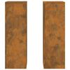 vidaXL Plant Stand 2 pcs Rusty 24 x 24 x 75 cm Weathering Steel
