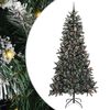 vidaXL Artificial Christmas Tree with 300 LEDs with Stand Green 240 cm