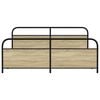vidaXL Metal Bed Frame without Mattress Sonoma Oak 200x200 cm