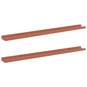 vidaXL Wall Shelf 2 pcs Red 100 x 9 x 3 cm Engineered Wood