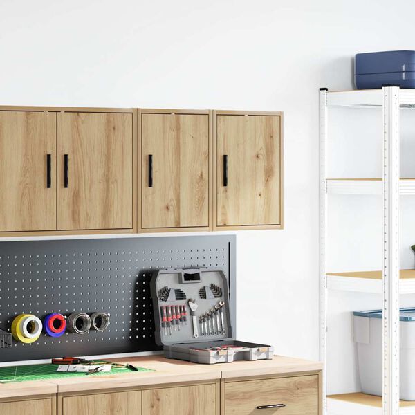 vidaXL Garage Wall Cabinets 2 pcs Artisan Oak Engineered Wood
