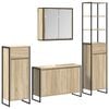 vidaXL Bathroom Furniture Set 4 pcs Sonoma Oak Engineered Wood