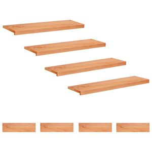 vidaXL Stair Treads 8 pcs 100 x 30 x 2 cm Varnish Solid Beech Wood