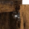 vidaXL Bedside Cabinets with LED Lights 2 pcs Smoked Oak 38x34x50 cm