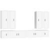 vidaXL 8 Piece TV Cabinet Set White Engineered Wood