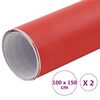 vidaXL Car Films 2 pcs Matt Red 100x150 cm