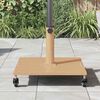 vidaXL Parasol Base Light Wood 45 x 45 x 31.5 cm