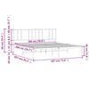 vidaXL Metal Bed Frame without Mattress with Headboard White 180x200cm