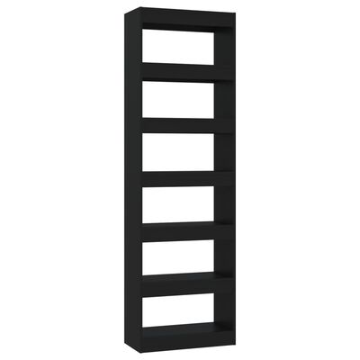 vidaXL Book Cabinet/Room Divider Black 60x30x198 cm