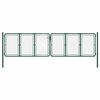 vidaXL Garden Gate Steel 400x100 cm Green
