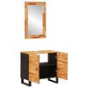 vidaXL Bathroom Sets with Storage with Door Natural Solid Mango Wood