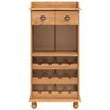 vidaXL Wine Cabinet ASKIM Honey Wax 57 x 37 x 114 cm Solid Pine Wood