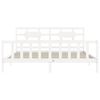 vidaXL Bed Frame without Mattress White 200x200 cm Solid Wood Pine