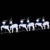 vidaXL LED Reindeers 6 pcs White Fabric