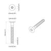 vidaXL Confirmat Screws 2100 pcs Silver Metal