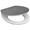 SCH&Uuml;TTE High Gloss Toilet Seat with Soft-Close BLACK STONE MDF