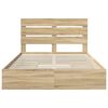 vidaXL Storage Bed with Drawer Sonoma Oak 160 x 200 cm Engineered Wood