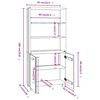 vidaXL Highboard HAMAR Solid Wood Pine Honey Brown