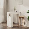 vidaXL Bar Table with Shelf White 102x50x103.5 cm Engineered Wood
