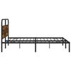 vidaXL Metal Bed Frame without Mattress Smoked Oak 180x200 cm Super King