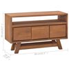 vidaXL TV Cabinet 80x30x50 cm Solid Teak Wood