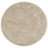 vidaXL Rug ISTAN High Pile Shiny Look Beige Ø 120 cm
