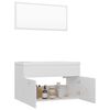 vidaXL Bathroom Furniture Set High Gloss White Engineered Wood