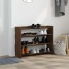 vidaXL Shoe Rack Brown Oak 80x25x62 cm Engineered Wood