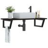 vidaXL Basin Shelf Wall Mounted Steel and Solid Wood Oak