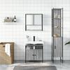 vidaXL 3 Piece Bathroom Furniture Set Grey Sonoma Engineered Wood