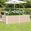 vidaXL Planter Ivory 160 x 80 x 45 cm Steel
