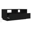 vidaXL Coffee Table with LED Lights Black Oak 90x49x40 cm