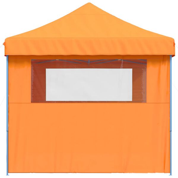 vidaXL Foldable Party Tent Pop-Up with 3 Sidewalls Orange