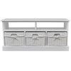 vidaXL Storage Bench Aarau White